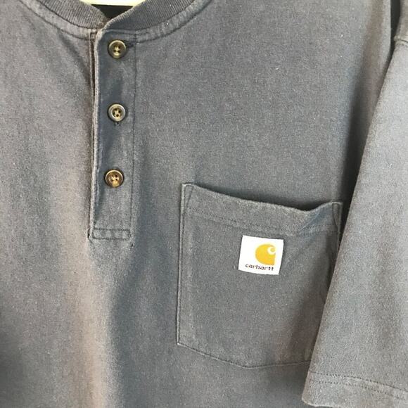 Carhartt Original Fit Short Sleeve Henley Shirt Size Large - Picture 3 of 9